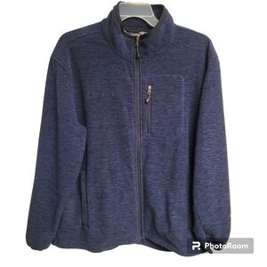 Free Country Navy Blue Mock Neck Full Fleece Jacket XL